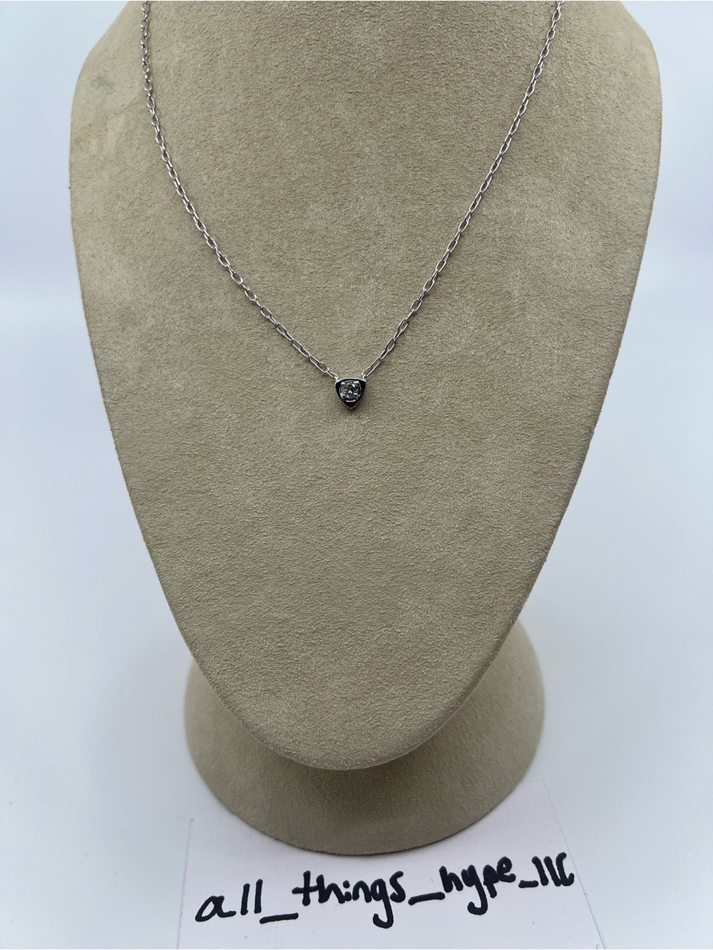 925 Sterling Silver .15 CT VS Lab Grown Diamond Solitaire Necklace 18-20” LGD